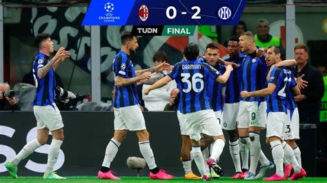 UEFA Champions League Inter de Milán gana como visitante al AC Milan