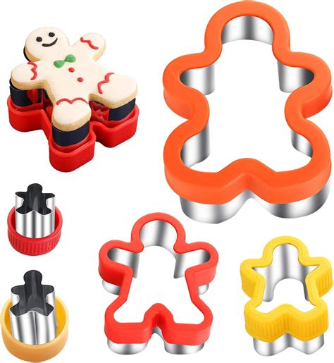 Sweet Cookie Crumbs Gingerbread Man Cookie Cutter Set 3 Piece Stainless Steel Mx