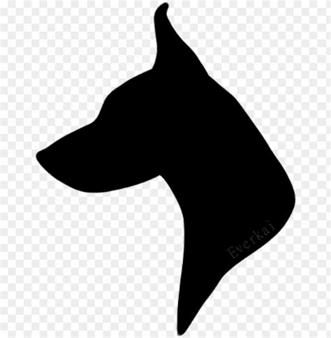 Dog Head Silhouette Png Images Pictures - Doberman Head Silhouette PNG ...