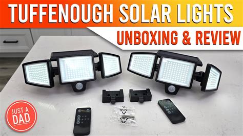 Tuffenough Solar Outdoor Security Lights 2500LM 210 LED With Remote