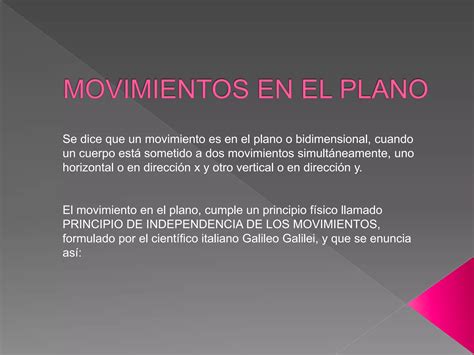 Movimientos En El Plano PPT