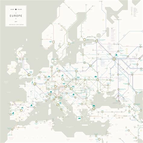 Night Trains in Europe : r/MapPorn