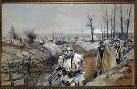 Premi Re Guerre Mondiale Vue De Souchez En Artois Une Tranch E Le