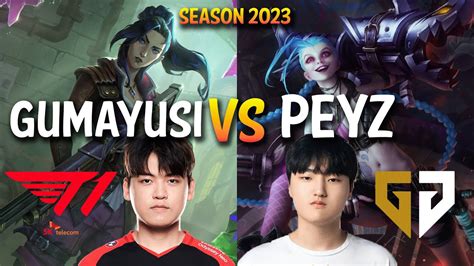 T Gumayusi Vs Gen Peyz Gumayusi Caitlyn Vs Jinx Adc Kr Ranked