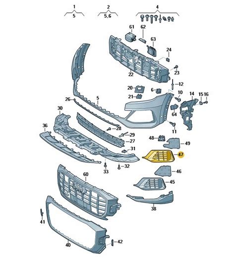 Kratka Wlotu Powietrza Zderzaka Lewa Audi Q Aso M B W Za