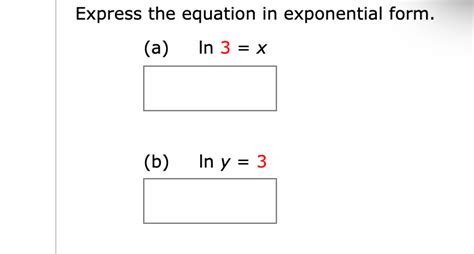 Answered Express The Equation In Exponential… Bartleby