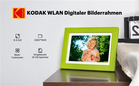 KODAK Digitaler Bilderrahmen WLAN Digitale Bilderrahmen 8 4 Zoll Mit 32