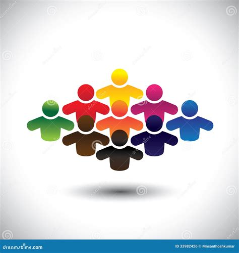 Abstract Colorful Group Of People Or Students Or C Royalty Free Stock ...