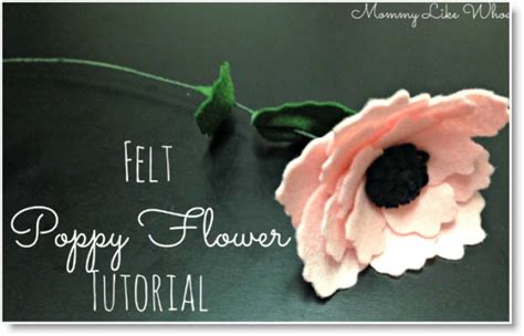 Felt Poppy Flower Tutorial Felting