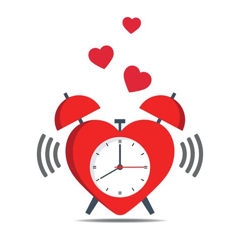 Heart Shaped Alarm Clock 5731514 Vector Art At Vecteezy