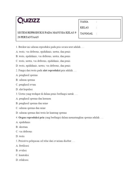 Quiz 1 Ipa Kelas 9 Pdf