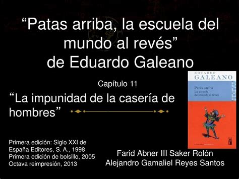 PPT Patas arriba la escuela del mundo al revés de Eduardo