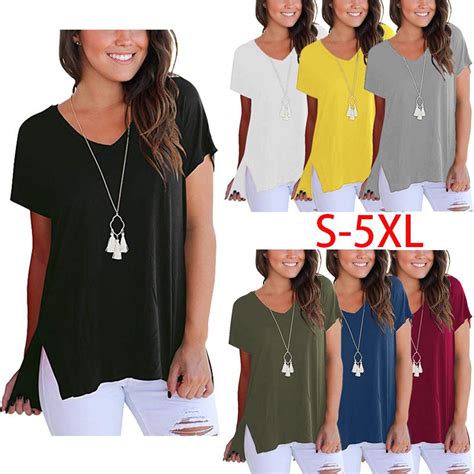 Buy 7 Colors Women Summer Short Sleeve Strappy Cold Shoulder T Shirt Tops Blouses Large Size 5xl