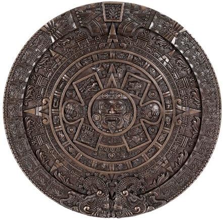 Mexica Aztec Maya Solar Sun Xiuhpohualli Tonalpohualli Bronzed Wall