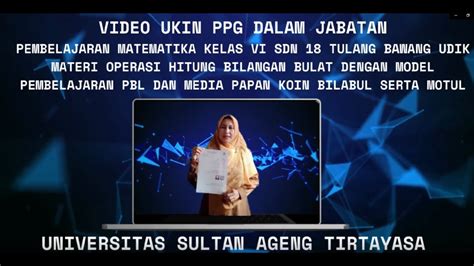 Video Ukin Ppg Dalam Jabatan Untirta Tahun Youtube