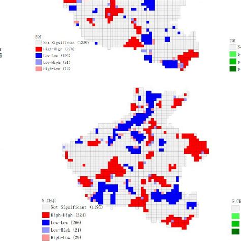 Spatial Autocorrelation Results Showing Morans Lisa Cluster Map And