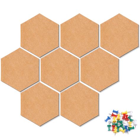 Buy Uoisaiko Pin Board Hexagon Notice Board Memo Board 30 Pins 6 Pack