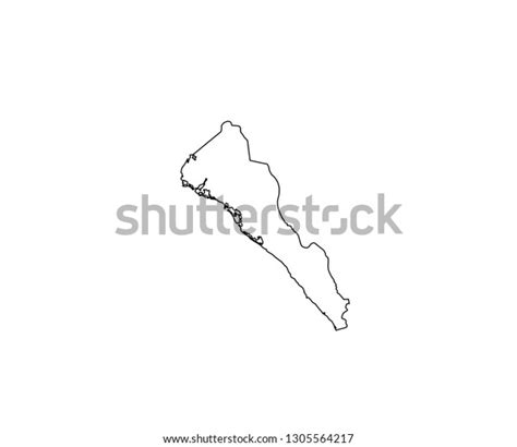 Sinaloa Outline Map Mexico State Stock Vector Royalty Free