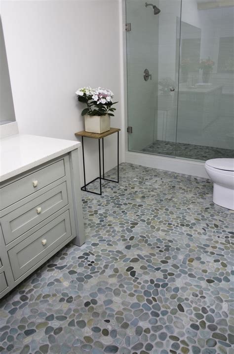 Island Stone Perfect Pebble Floor Modern Bathroom Other By