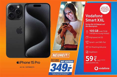 Apple Iphone Pro Vodafoen Smart Xxl Angebot Bei Expert Technomarkt