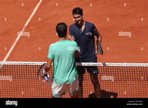 Paris France 04th June 2023 Karen Khachanov Of Russia Shakes Hands