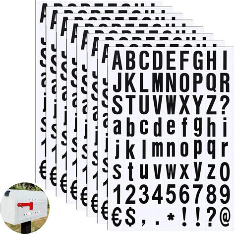 8 Vellen Zelfklevende Vinyl Letters Nummers Brievenbus Nummers Sticker