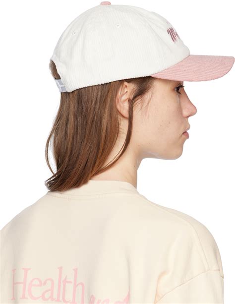 Sporty And Rich White And Pink Wellness Club Cap Sporty And Rich