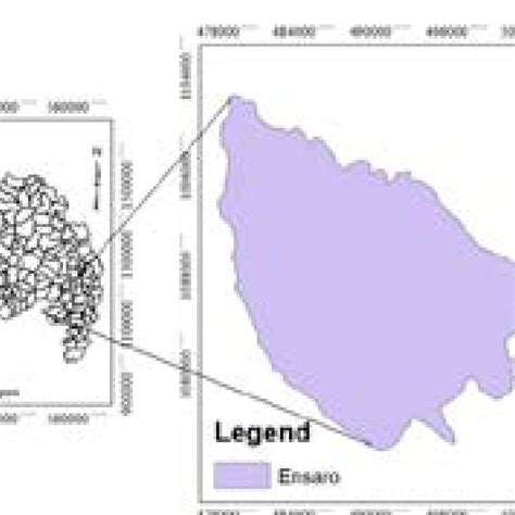 maps indicating  relative physical position  ensaro district