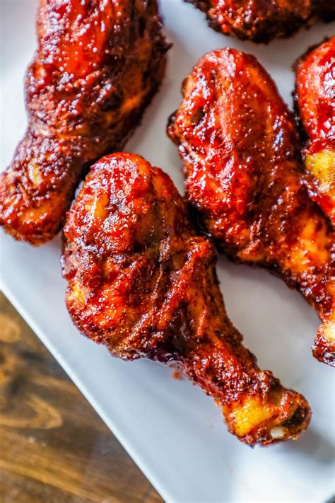 Crunchy Baked Bbq Chicken Drumsticks With A Crisp And Slightly Sticky Bark Are An Easy Main Dis