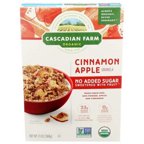 Cascadian Farm Cereal Cinnamon Apple No Sugar Case Of Oz