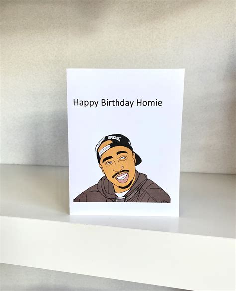 Tupac Birthday Card 2pac Card Birthday Card West Coast Etsy