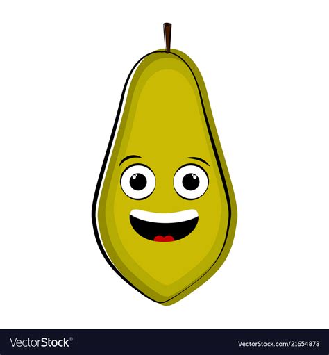 Happy Papaya Cartoon Character Emote Royalty Free Vector