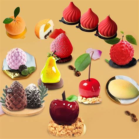 SHENHONG Moldes De Silicona Antiadherentes Para Mousse De Frutas