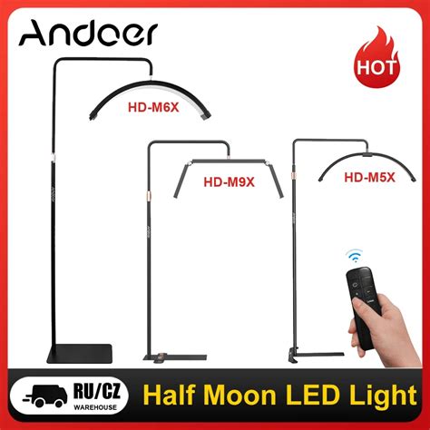 Andoer Floor LED Video Light Half Moon Fill Light 3000K 6000K Dimmable