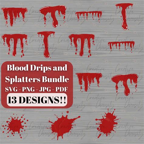 Blood Dripping Svg Blood Splatter Svg Blood Drips Clip Art Halloween