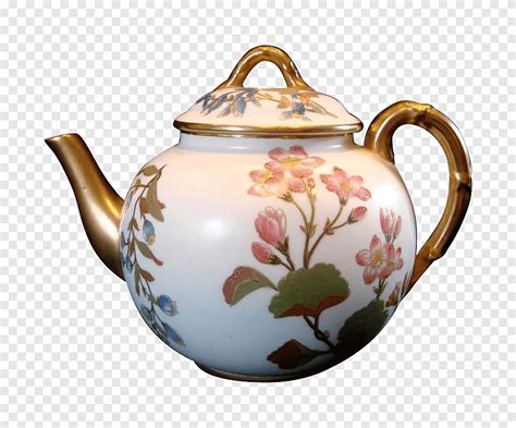 Teapot Kettle Porcelain Pottery Hand Painted Teapot Tea Lid Png PNGEgg