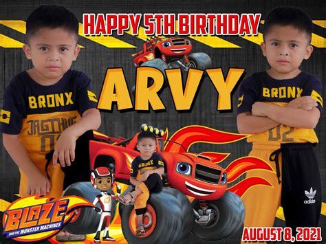 Blaze And The Monster Machine Theme Birthday Tarpaulin Design Artofit