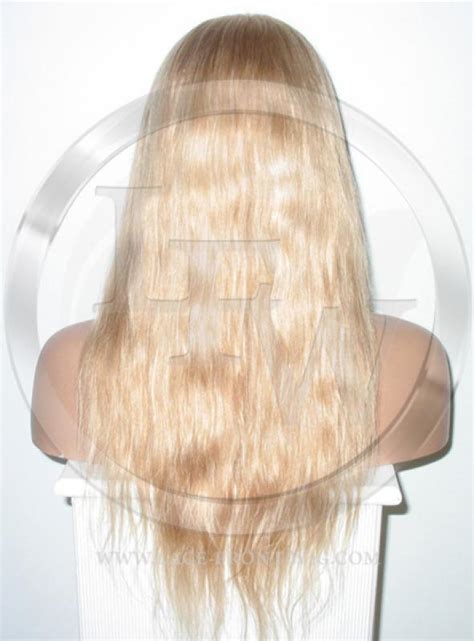Natural Straight Blonde Full Lace Human Hair Wig 16 Inch
