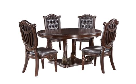 Grand Cherry Piece Round Dining Room Set