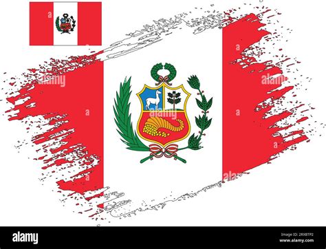 Brush Design Peru Flag Vector Stock Vector Image And Art Alamy