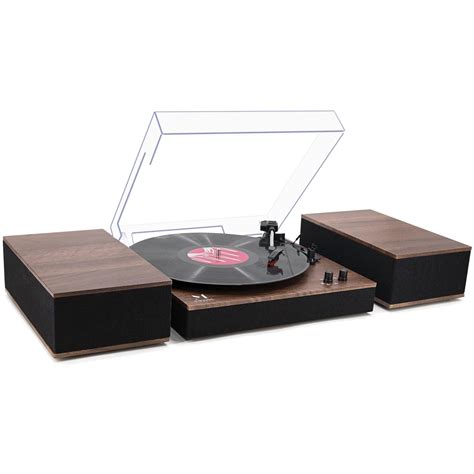 Mpk Bluetooth Record Player Turntable Hifi System With Bookshelf