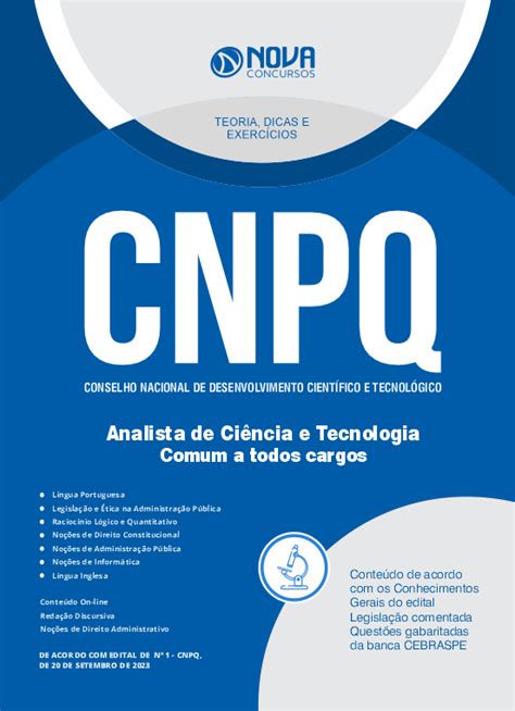 Apostila Cnpq Em Pdf Analista De Ci Ncia E Tecnologia Conhecimentos