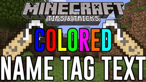 How To Get Color Text On Name Tags In Minecraft One Edition Youtube