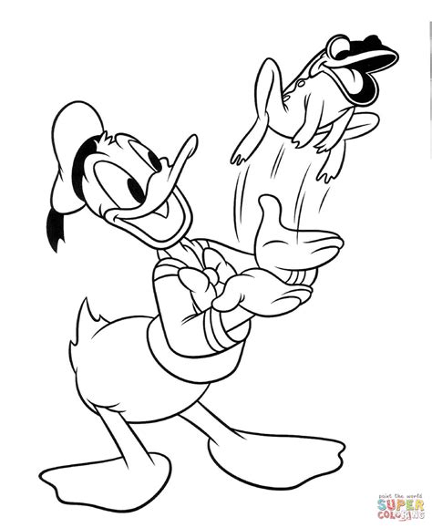 Dessin Donald Duck Dessins Anim S Colorier Coloriages