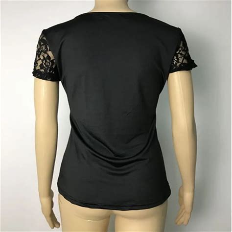 Summer Sexy Black Polyester Black T Shirt Women For Women Wholesale Hollow Out Vest Ouc 460 From