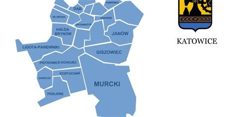 Mapa Katowic Dzielnice Kraków Mapa