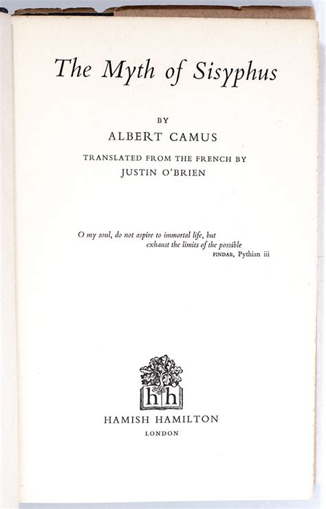 The Myth of Sisyphus Albert Camus First Edition Rare