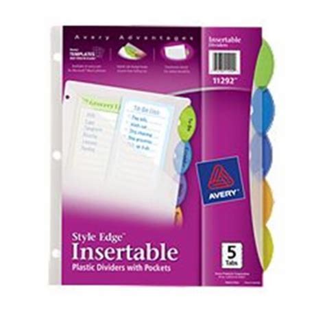 Style Edge Insertable Plastic Dividers With Pockets Tab Set Kroger