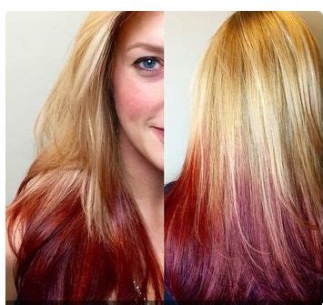 Reverse Red Ombre Ombre Hair Blonde Red Ombre Hair Ombre Hair