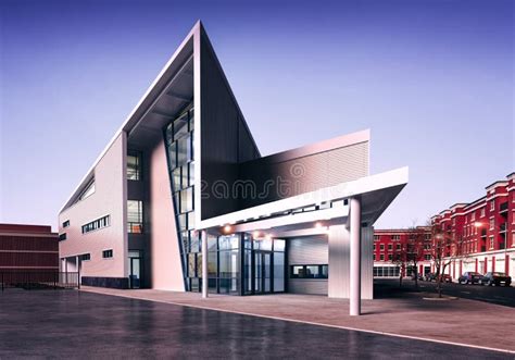 3d Render of Modern Commercial Building Stock Illustration ...